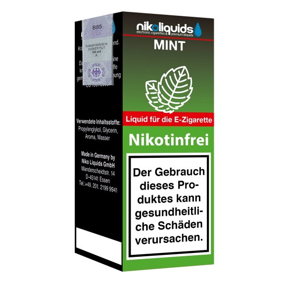 Nikoliquids Mint 0mg Liquid Flasche