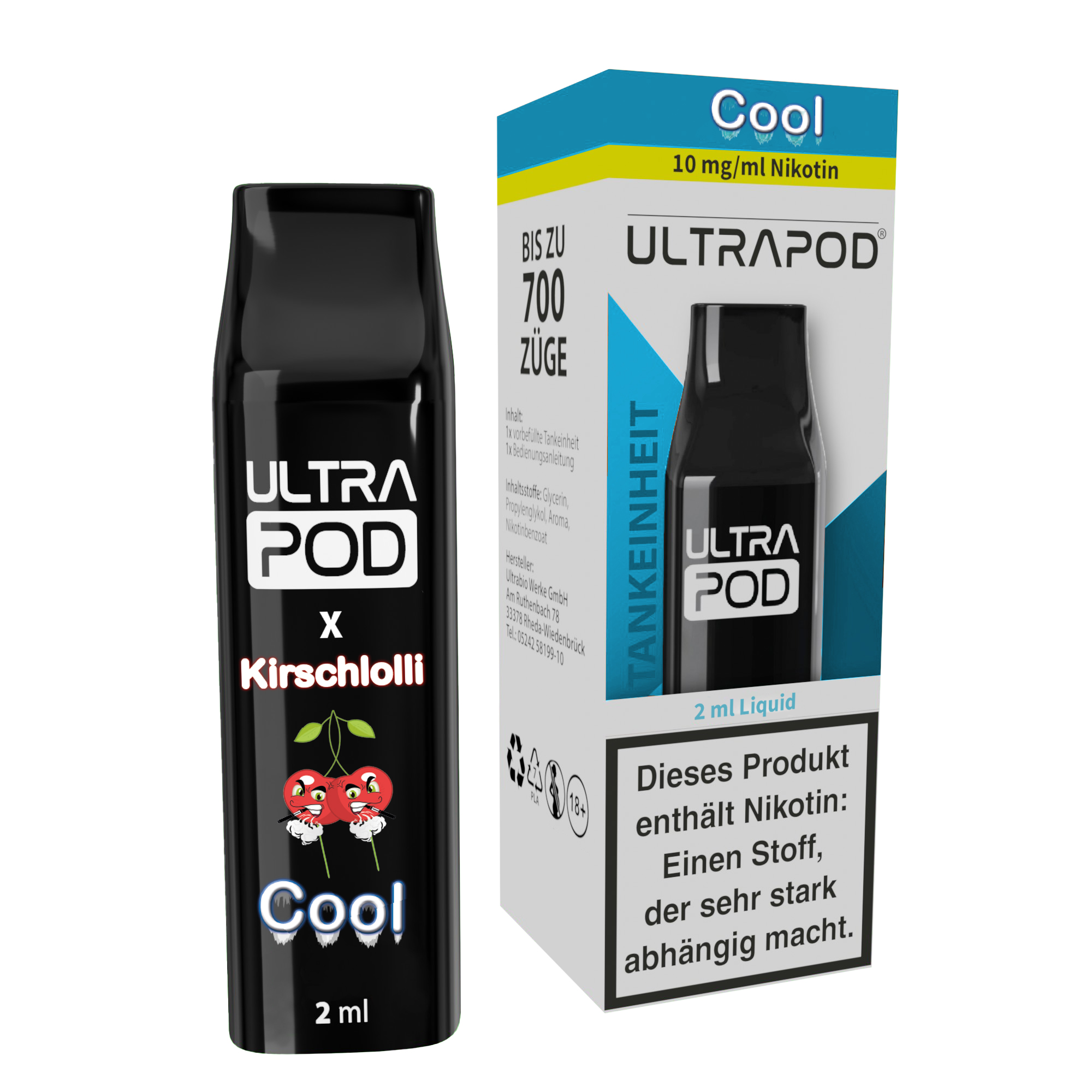 Ultrabio Ultrapod Kirschlolli Cool 10mg Liquidpod