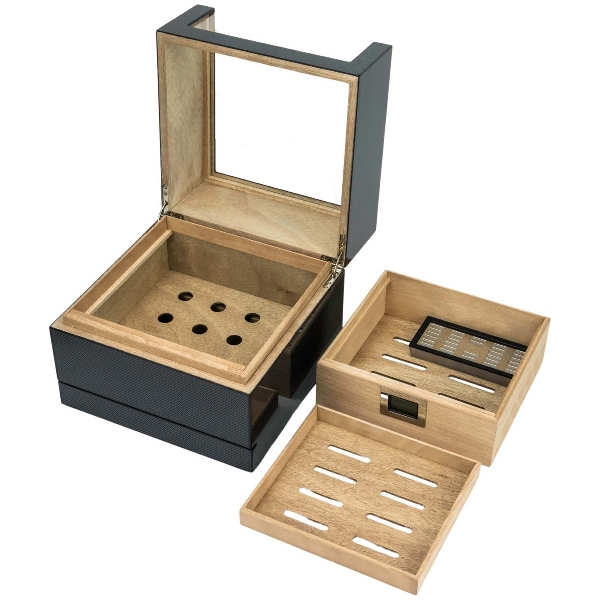 Humidor Carbon Finish Acrylop Offen 2