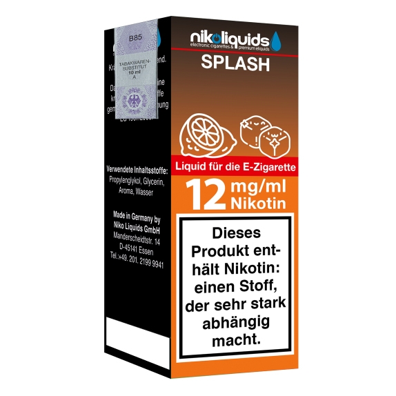 Nikoliquiuds Splash 12mg Liquid Flasche