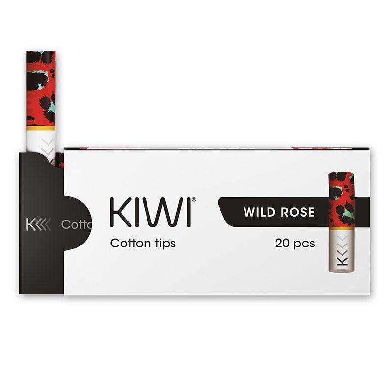 KIWI Cotton Filter Tips Wild Rose Packung