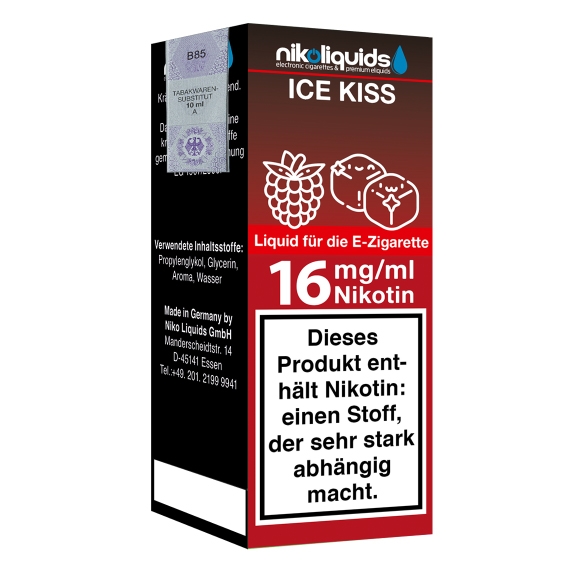 Nikoliquids Ice Kiss 16mg Liquid Flasche