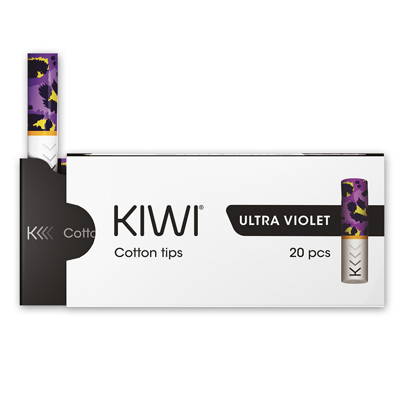 KIWI Cotton Filter Tips Ultra Violet Packung