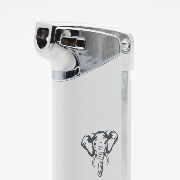 White Elephant Pro-Bo Pfeifenfeuerzeug Weiß oben