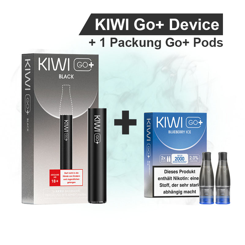 KIWI Go+ Device Black + Blueberry Ice Pods Angebot