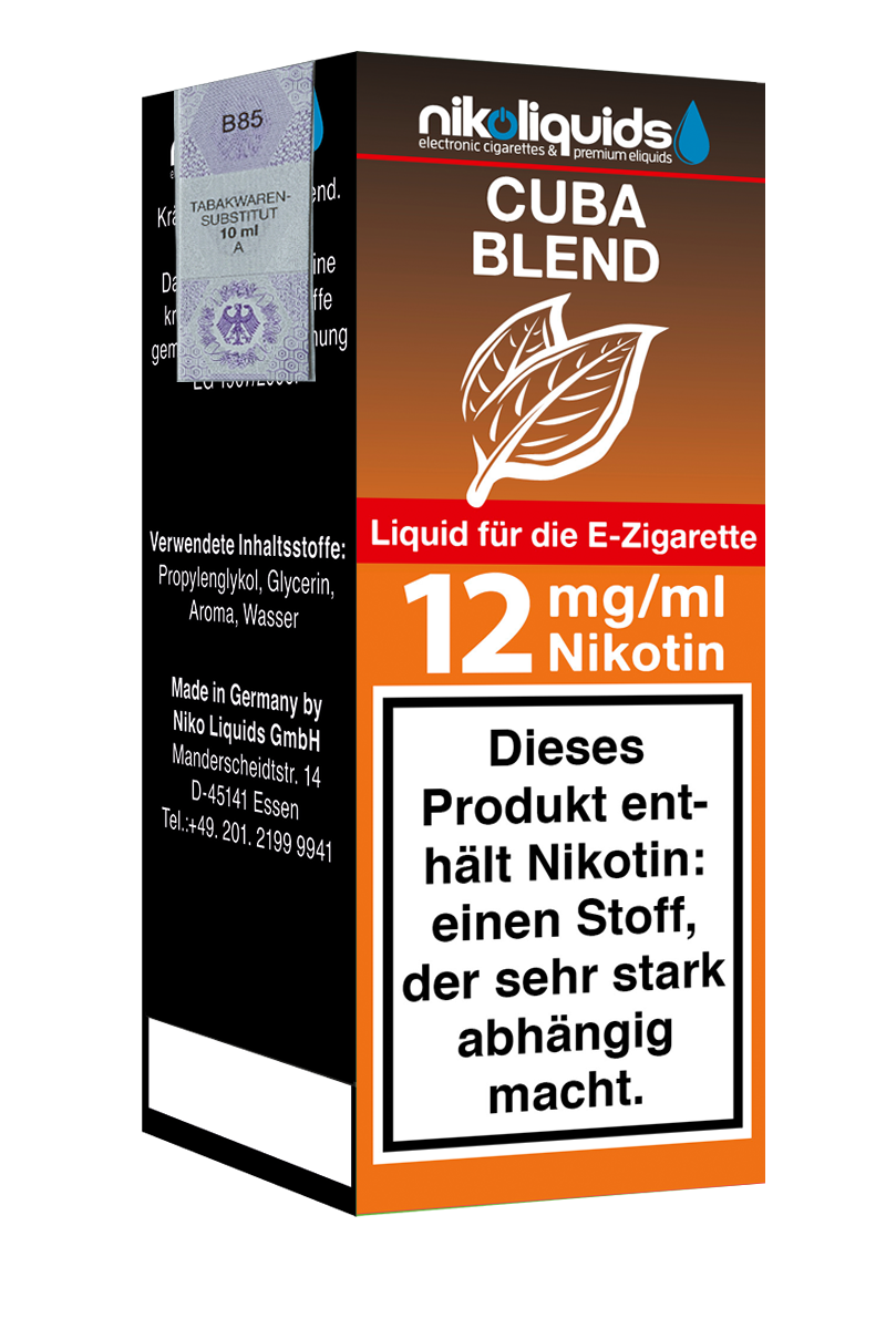 E-Liquid Nikoliquids Cuba Blend 12 mg 70 Pg 30 Vg