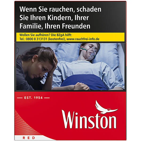 Winston Red Original Pack Zigaretten Schachtel