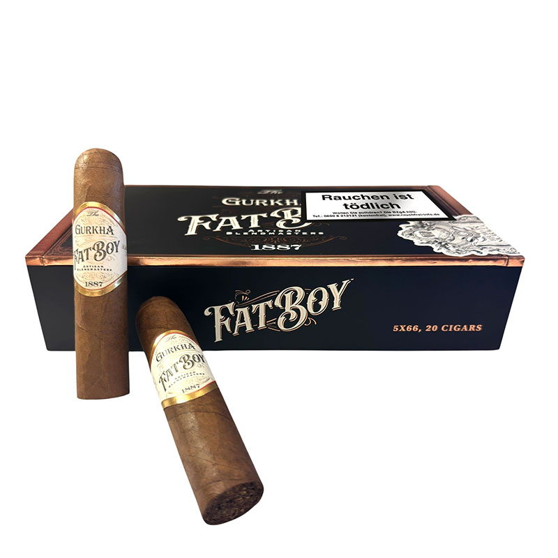 Gurkha Fat Boy Robusto Gordo Zigarren Kiste geschlossen mit Zigarren
