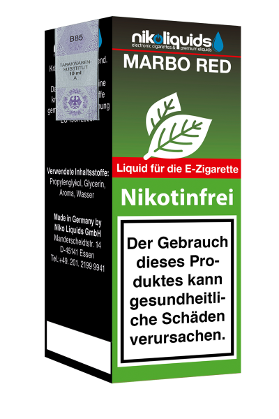E-Liquid Nikoliquids Marbo Red 0 mg 70 Pg 30 Vg