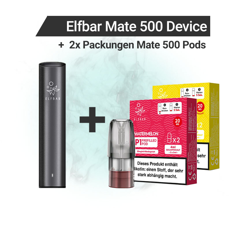 Elfbar Mate 500 Device 1+2 Pods Bundle