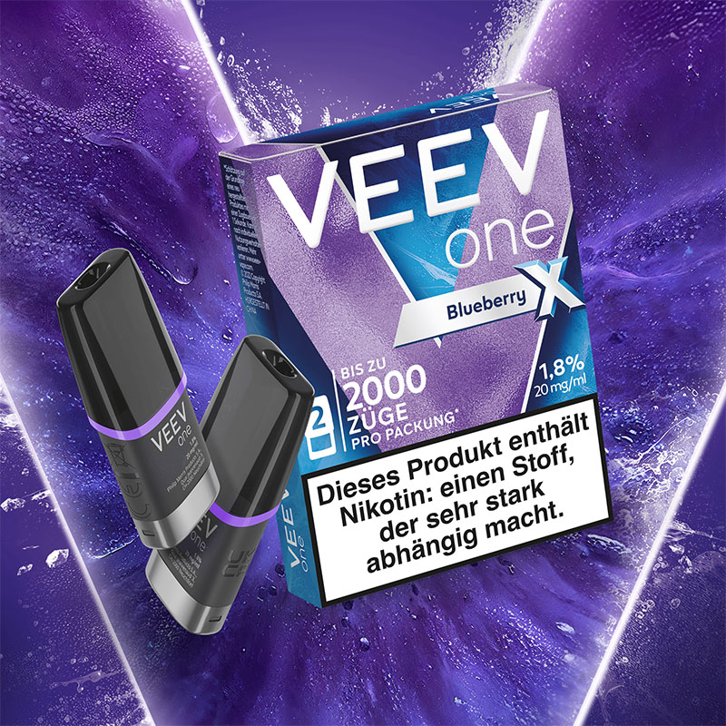 Veev One Blueberry X 20mg Prefilled Pods Flavour Card