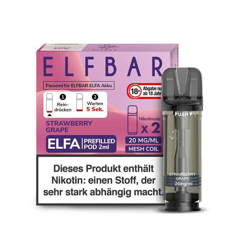 Elfbar Elfa Pods Strawberry Grape - 20mg Nikotin