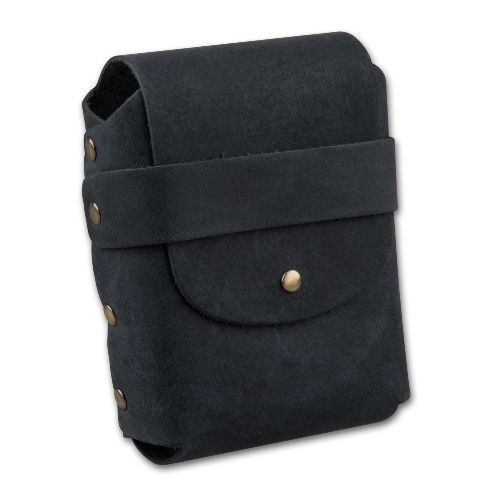 Zigarettenetui Leder 25er Big Pack schwarz mit Gürtelschlaufe