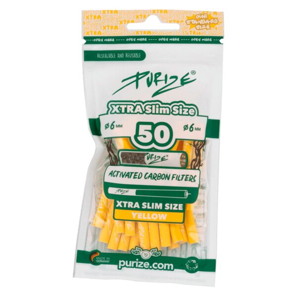 Purize Aktivkohlefilter Xtra Slime Size Packung Yellow