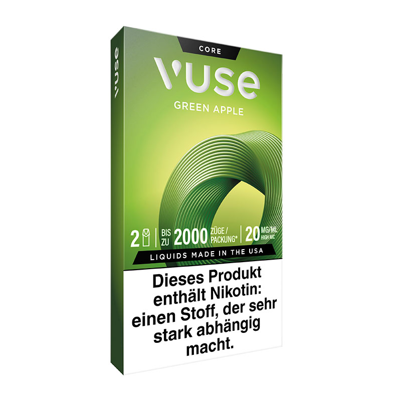Vuse Green Apple 20mg Prefilled Pods Side