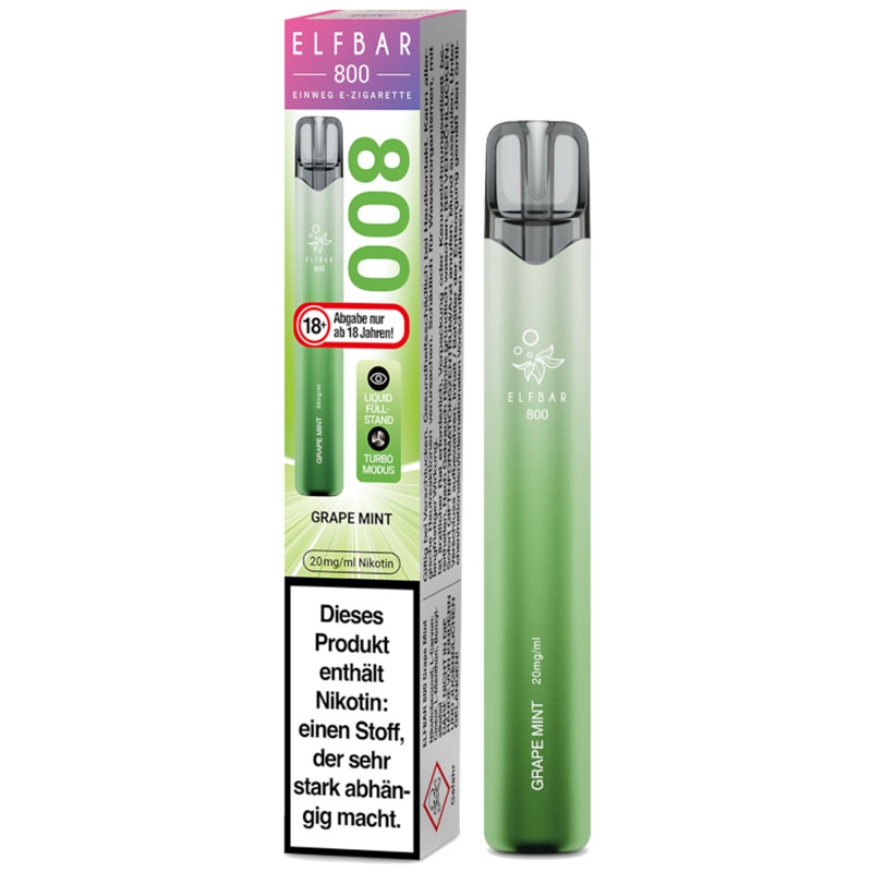 Elfbar 800 Grape Mint 20mg Einweg E-Zigarette