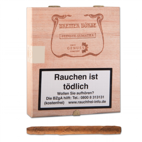 Bremer Börse Panatela Sumatra Zigarren Schachtel