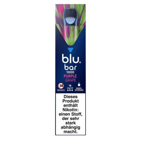Blu bar 1000 Purple Grape 18mg Einweg E-Zigarette