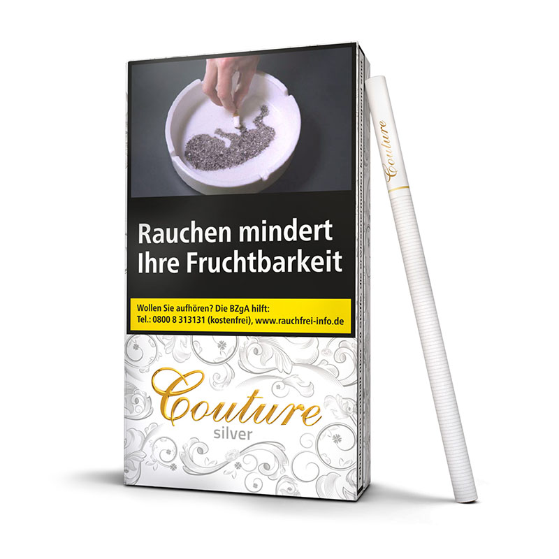 Couture Silver Superslim Zigaretten Schachtel
