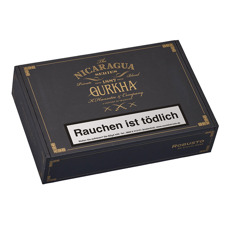 Gurkha Nicaragua Series Robusto Zigarren Kiste closed