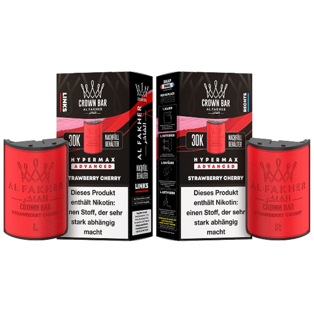 Al Fakher Hypermax Strawberry Cherry 6mg Prefilled Pods