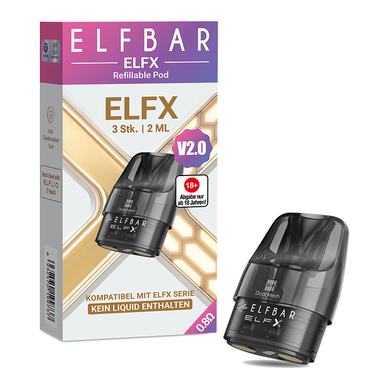 Elfbar Elfx V2.0 Pod Packung 0,8 Ohm
