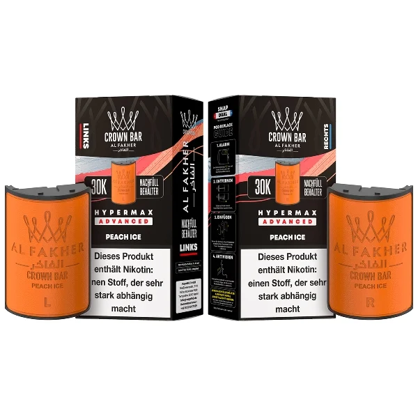 Al Fakher Hypermax Peach Ice 6mg Prefilled Pods