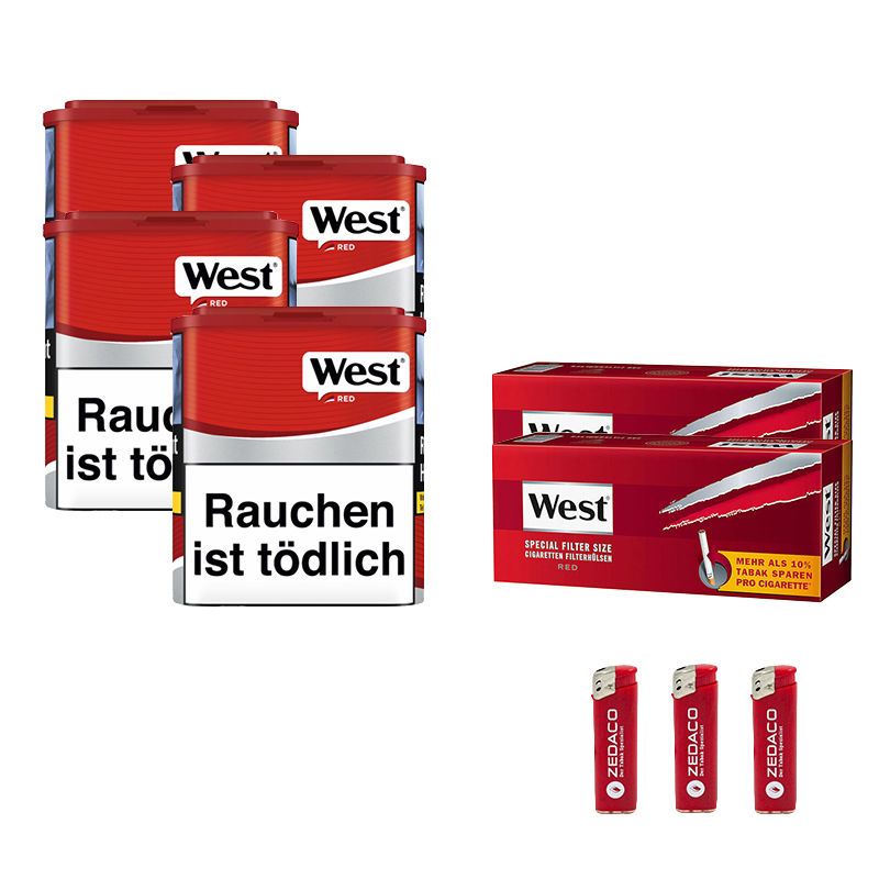 West Volumentabak Red S Dose Aktion Large Extra Hülsen