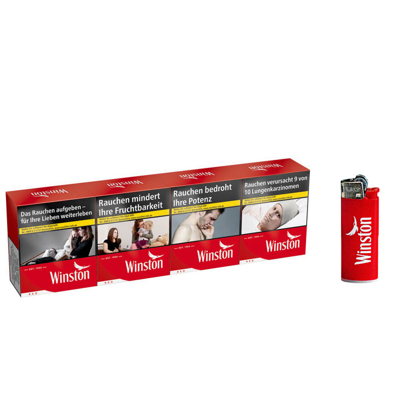 Winston Red 5XL Zigaretten Stange mit Feuerzeug