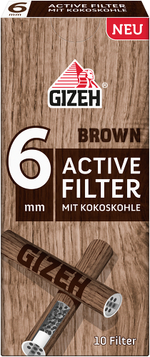 Gizeh Brown Active Filter 6mm Päckchen