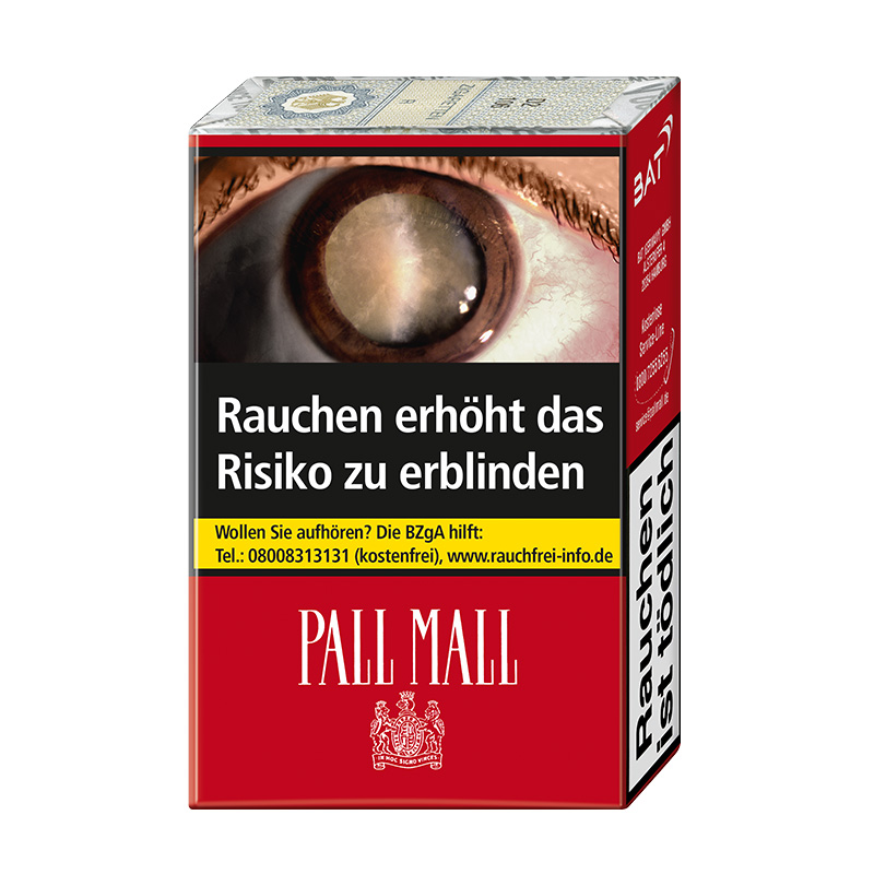 Pall Mall ohne Filter OP Zigaretten Schachtel