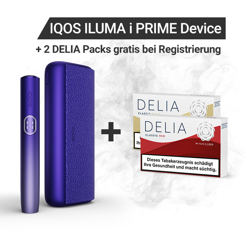 IQOS ILUMA i PRIME + Gratis DELIA Sticks bei Registrierung