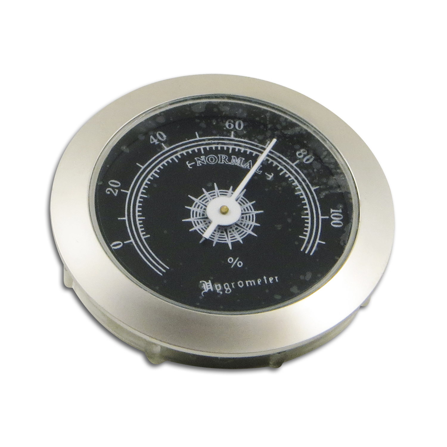 Humidorzubehör Hygrometer silber 5 cm