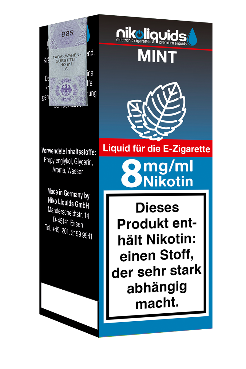 E-Liquid Nikoliquids Mint 8 mg