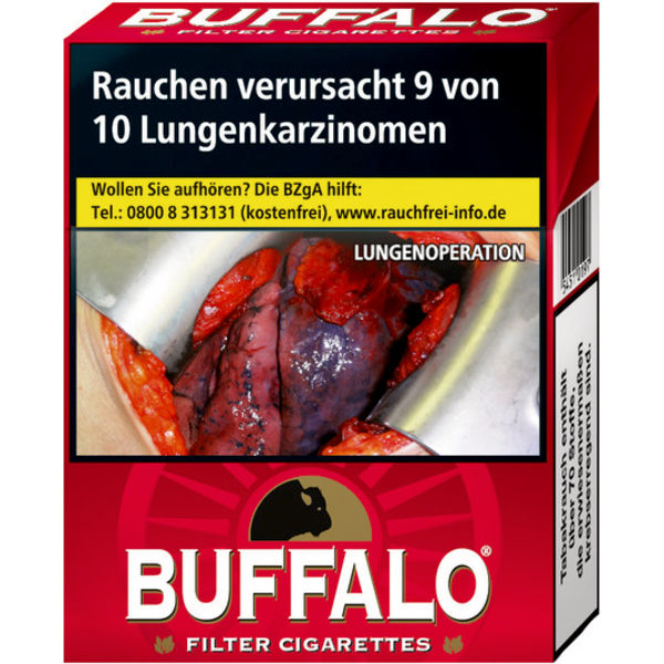 Buffalo Red Big Pack Zigaretten Schachtel