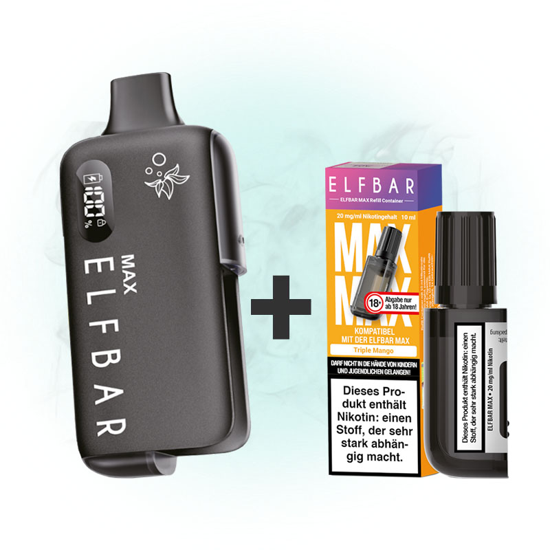 Elfbar Max Device Black + Triple Mango Pod