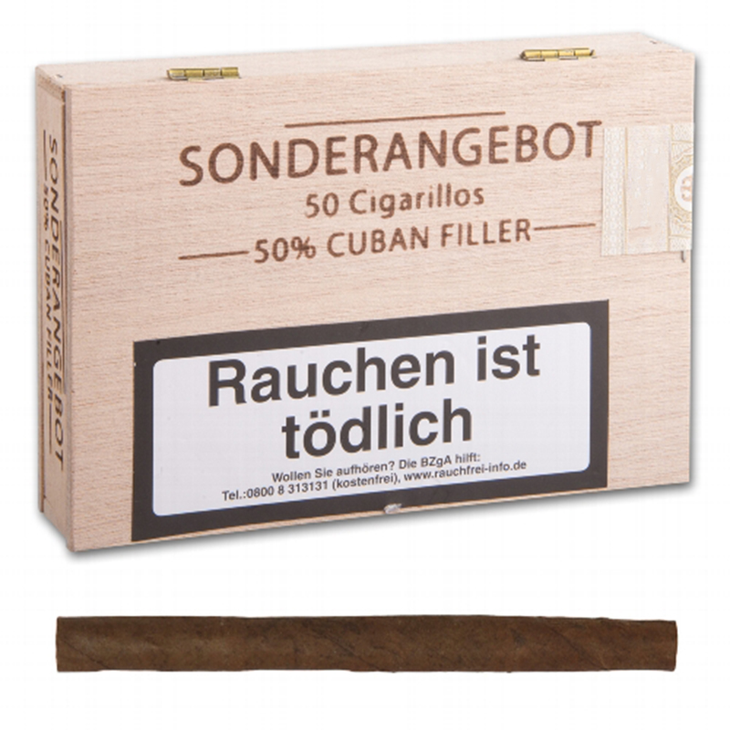 Sonderangebot Mini 50% Cuban Filler Zigarillos 50er Kiste