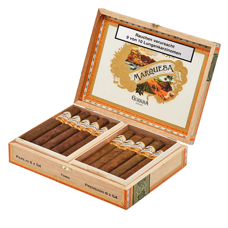 Gurkha Marquesa Toro Zigarren Kiste Open