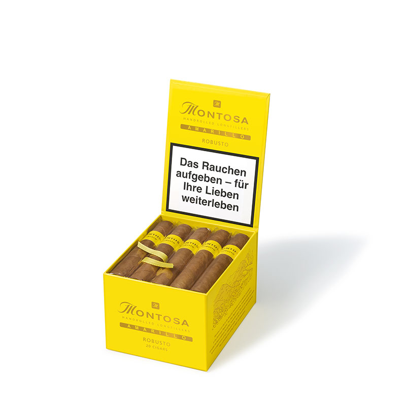 Montosa Amarillo Robusto Zigarren Kiste offen