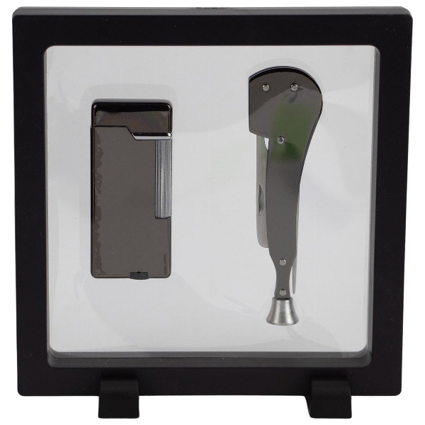 Jean Claude Pfeifenfeuerzeug Stein Gun mit Pfeifenbesteck