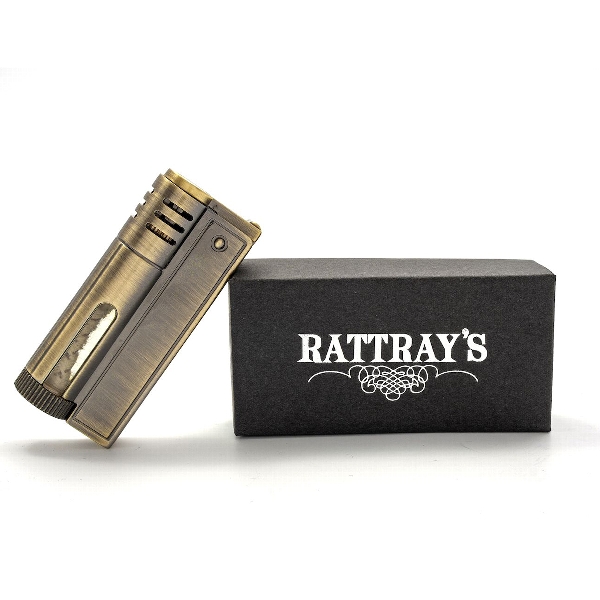 Rattray Benzin Messing Steam Punk Pfeifenfeuerzeug mit Packung