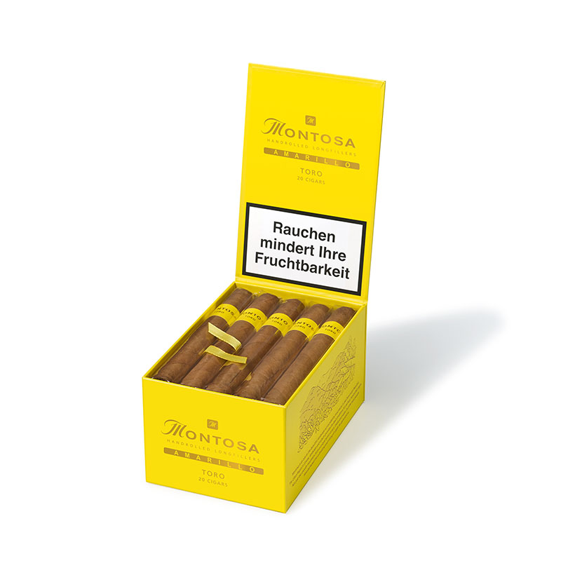 Montosa Amarillo Toro Zigarren Kiste offen