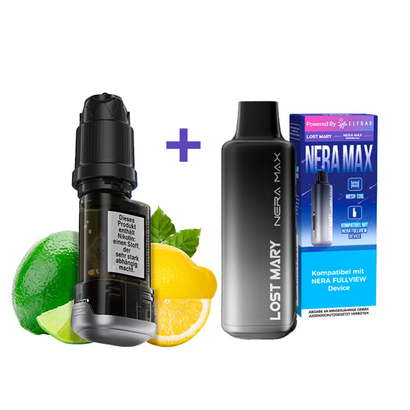 Lost Mary Nera Max 15k Lemon Lime 20mg Refill Container
