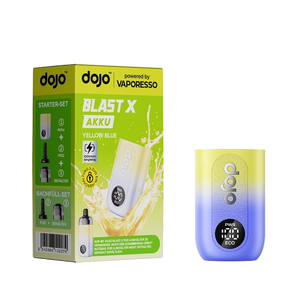 Dojo Blast X E-Zigarette Akkuträger Yellow-Blue