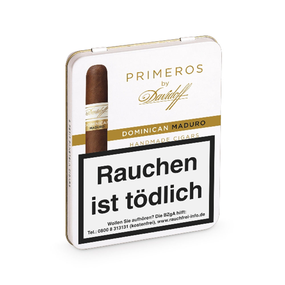 Davidoff Primeros Dominican Maduro Petit Panetela Zigarren Schachtel