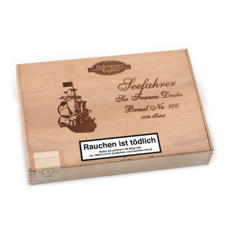 Seefahrer Sir Francis Drake No. 100 Brasil Zigarren Kiste