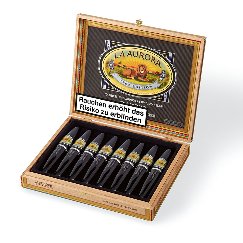 La Aurora Preferidos 1903 Diamond Black Tube Zigarren Kiste