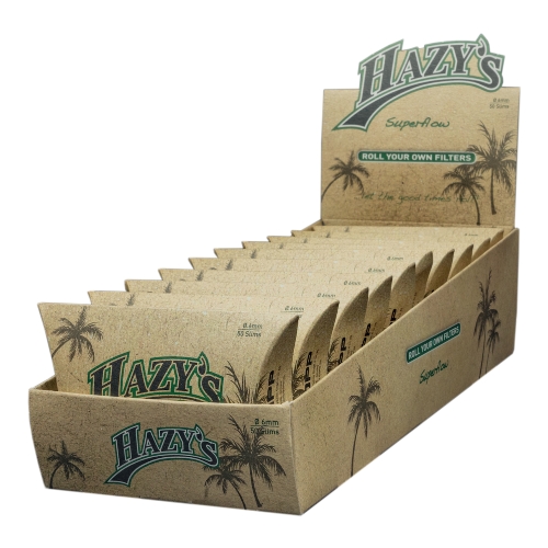 Pfeifenfilter HAZY'S Coconut Charcoal 6mm 50er Packung