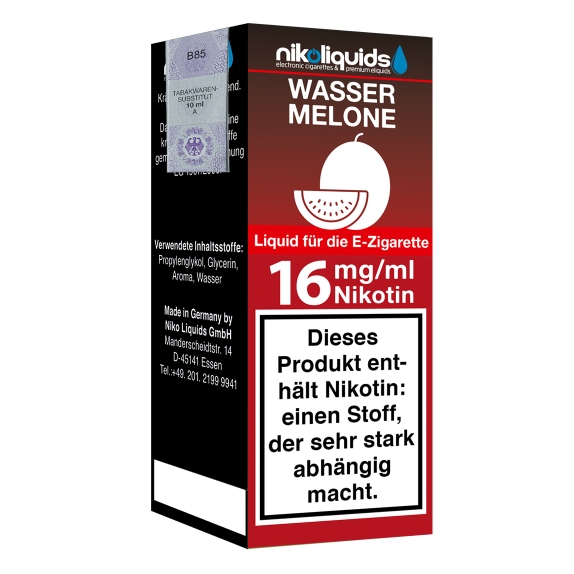 Nikoliquids Wassermelone 16mg Liquid Flasche