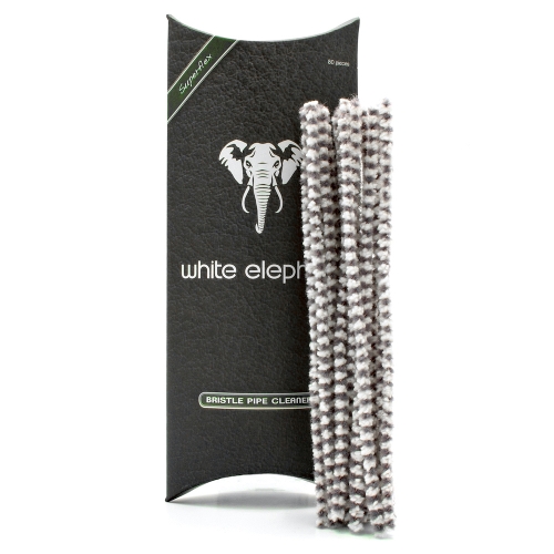 Pfeifenreiniger White Elephant Superflex konisch grau 80 Stück Beutel